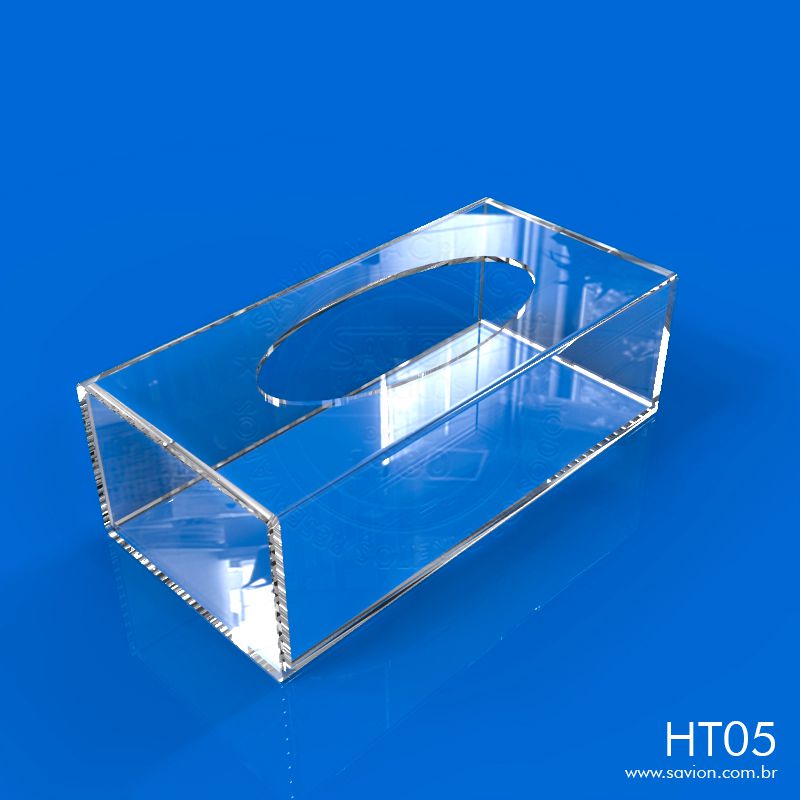 HT05-Caixa de Acrilico Para Papel Toalha 25x12x8 Cm