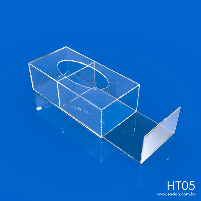 HT05-Caixa de Acrilico Para Papel Toalha 25x12x8 Cm