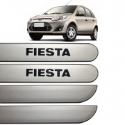 Jogo Friso Lateral Fiesta Rocam 2003 até 2013 Prata Riviera