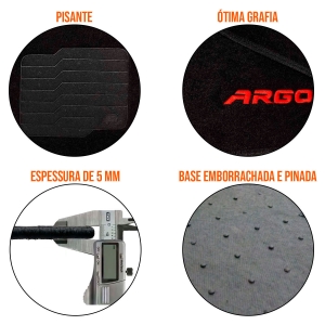 Tapete Carpete Personalizado com Escrita Bordada Argo 2017 Até 2020