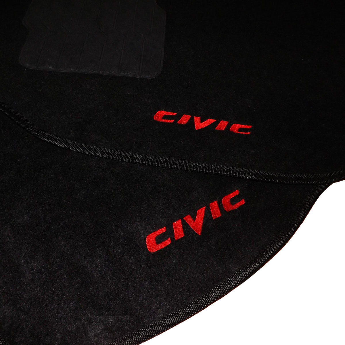 Tapete Carpete Personalizado com Escrita Bordada Civic 1997 Até 2000