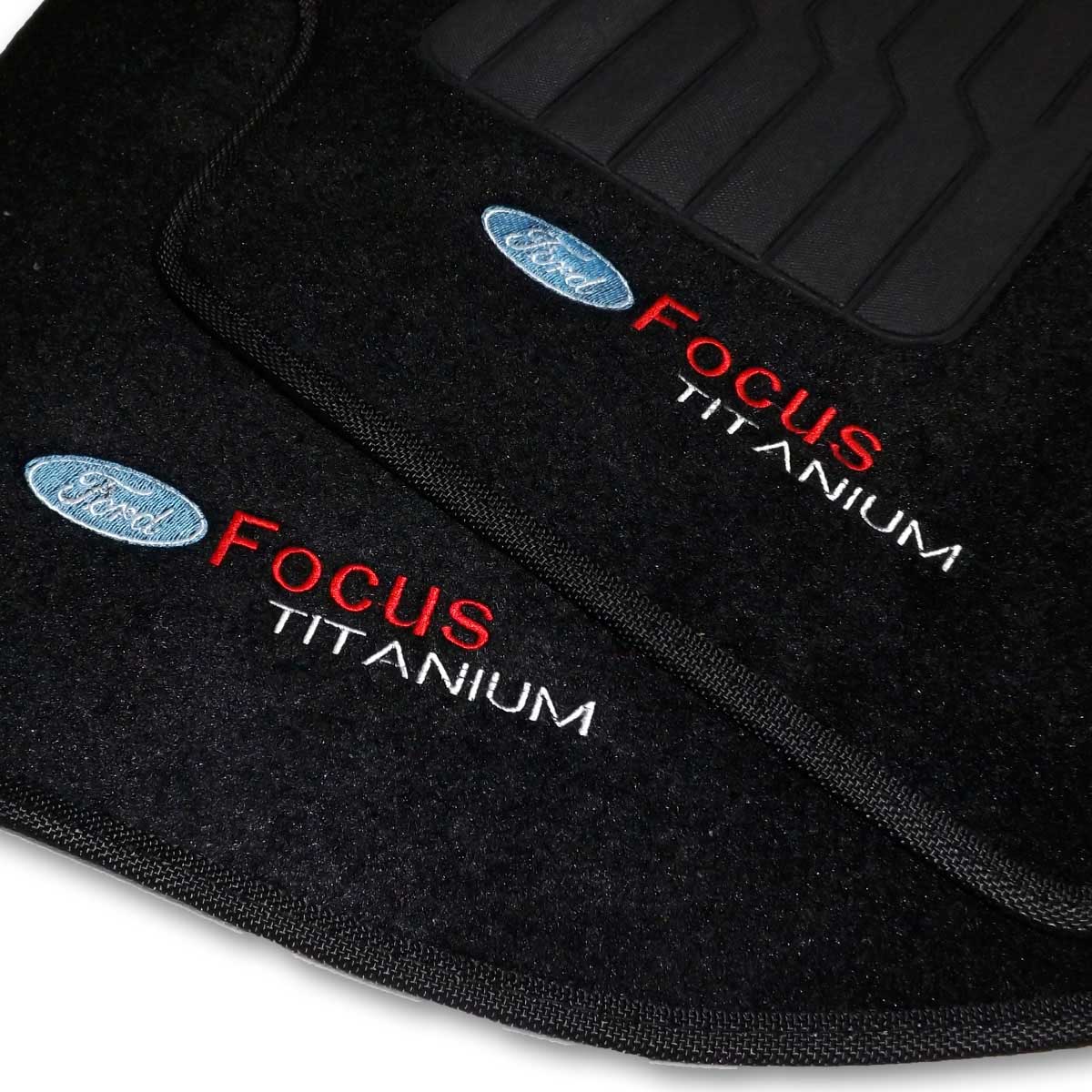 Tapete Carpete Personalizado Logo Bordada Ford Focus Titanium 2011 até 2013