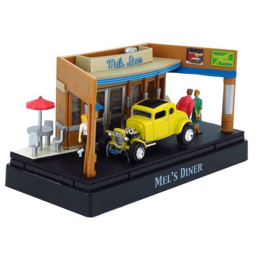 1932 Ford Coupe - Mel's Diner - Diorama 1:64 - Motormax