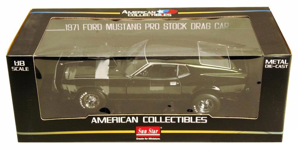 1971 Ford Mustang Pro Stock Drag Car - Escala 1:18 - Sun Star