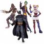 The Joker, Harley Quinn, Batman and The Scarecrow ( Coringa, Arlequina e Espantalho ) - Batman: Arkham Asylum - DC Collectibles