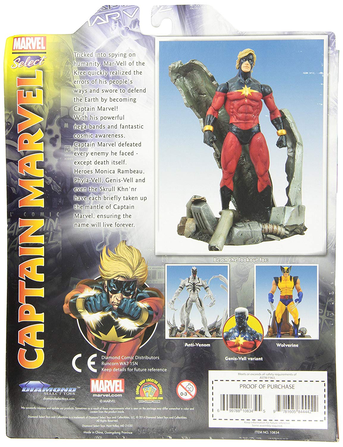 Captain Marvel ( Capitão Marvel ) - Marvel Select - Diamond Selec Toys