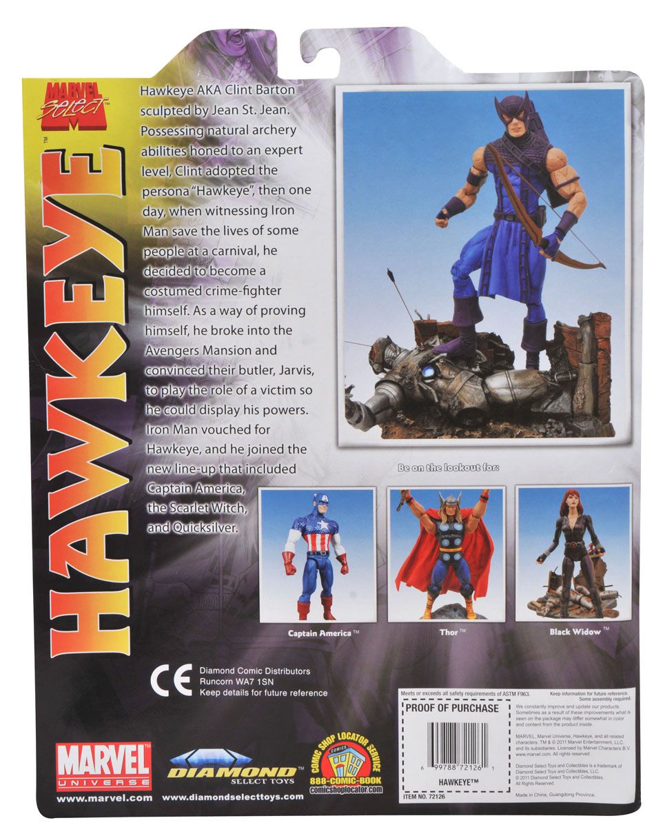Hawkeye - ( Gavião Arqueiro ) - Marvel Select - Diamond Select Toys