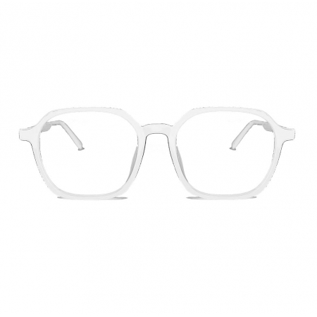 Armação de óculos de grau Quadrado Hexagonal 394 Basic retro White