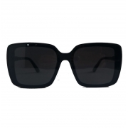 Oculos De Sol Feminino Quadrado Grande Over Vintage Black Mirage