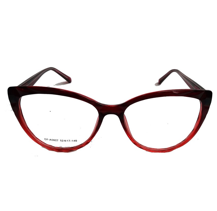Armação de Óculos de grau Gatinho Feminino Mosaico Lapidado 3D Red degrade 5027 - Oferta