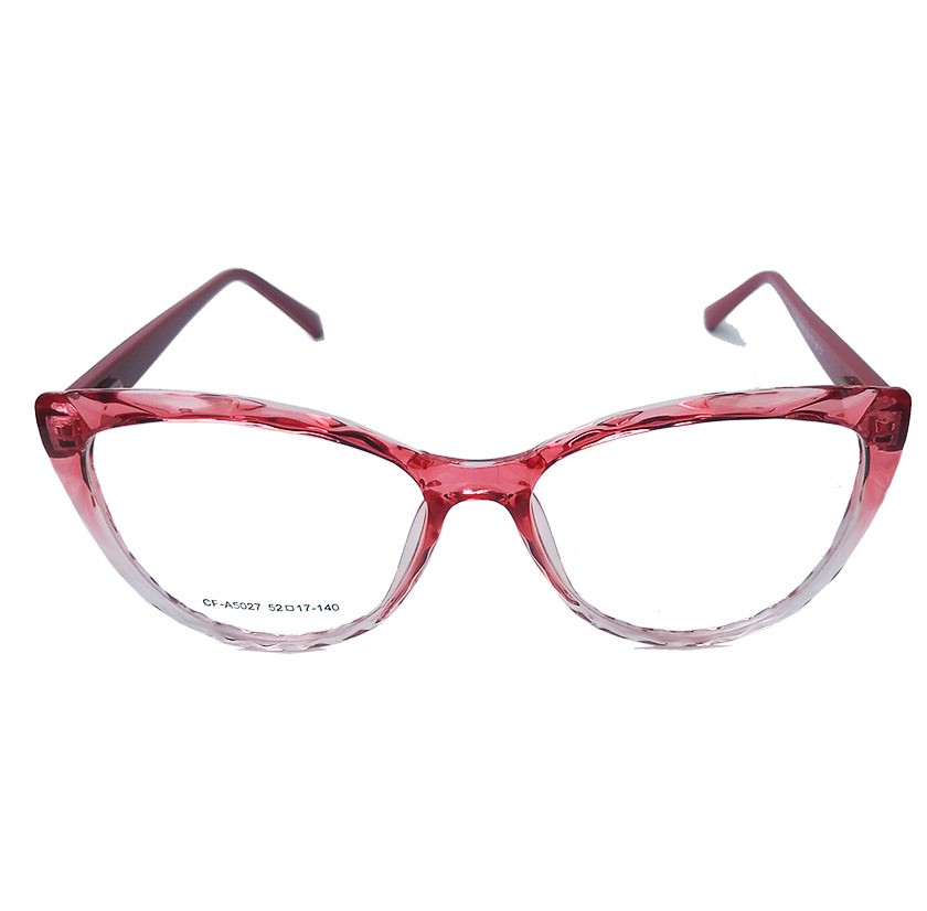 Armação de Óculos de grau Gatinho Feminino Mosaico Lapidado 3D Vermelho degrade 5027 Oferta