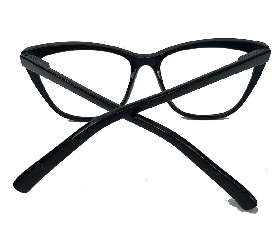 Armação De Óculos De Grau Gatinho retro Varnish Black 1265 Basic