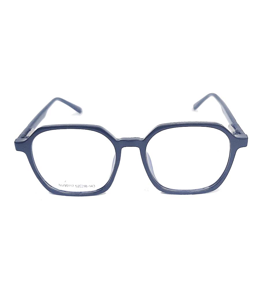 Armação de óculos de grau Quadrado Hexagonal 394 Basic retro Preto