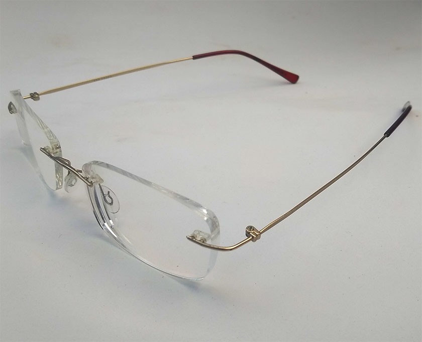 Armação de Oculos de grau parafusada Flutuante Titânio Com Lente Miopia e Astigmatismo ou hipermetropia