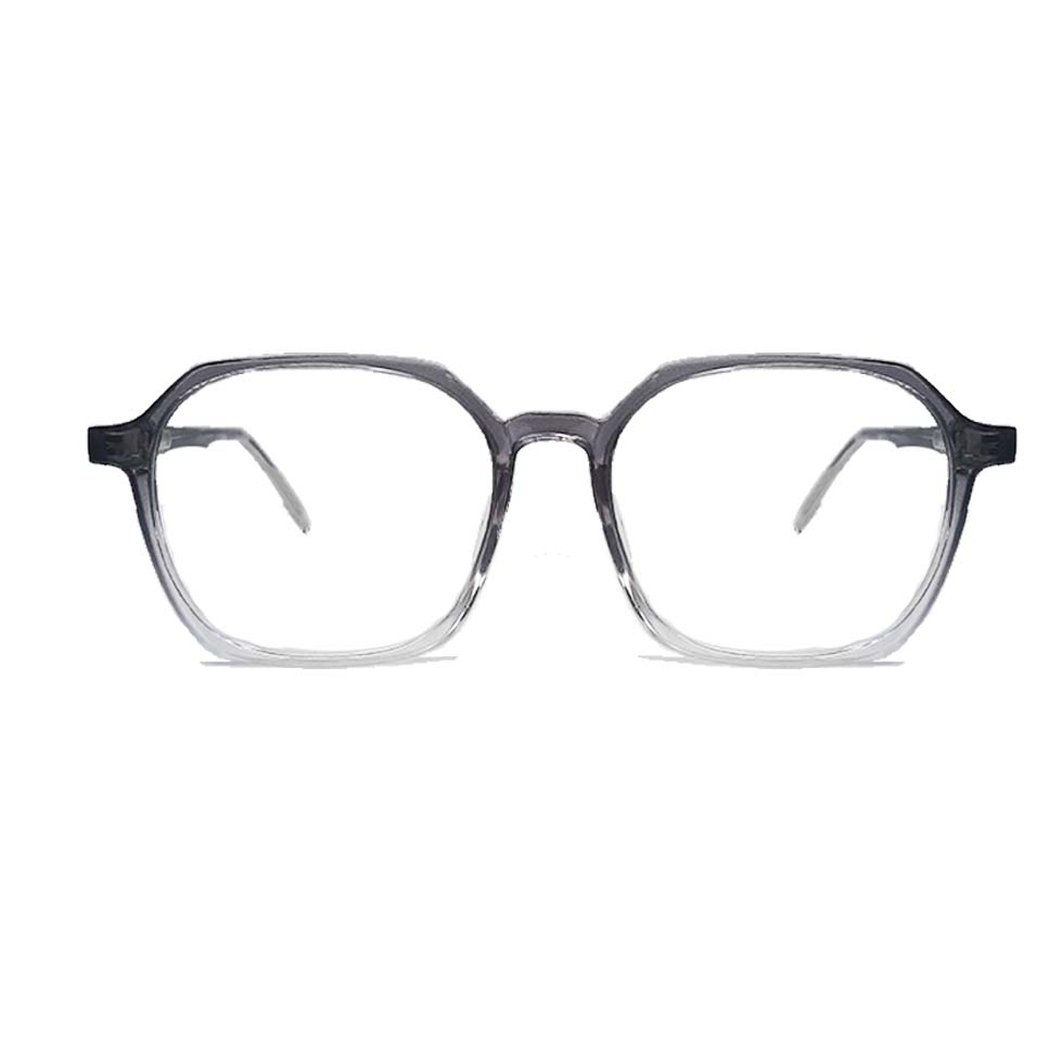 Armação de óculos de grau Quadrado Hexagonal 394 Basic retro Degrade cinza