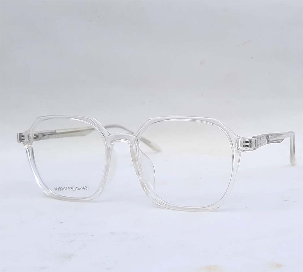 Armação de óculos de grau Quadrado Hexagonal 394 Basic Transparente