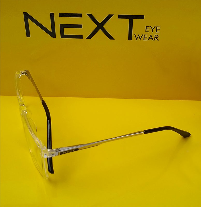 Armação de óculos para grau Next N81305 Quadrado transparente Cristal incolor New