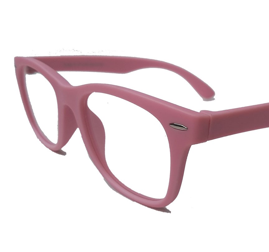 Oculos De Grau Wayfarer Infantil Inquebrável Silicone Rosa Leve Flexível Menina S886