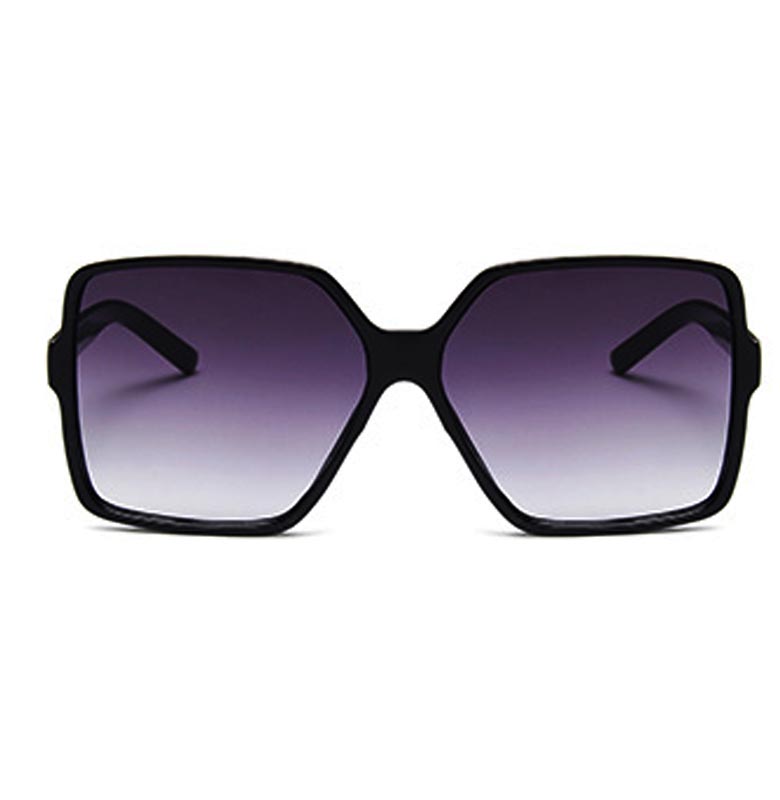 Óculos De Sol 0411 Quadrado Feminino Grande Oversize Black