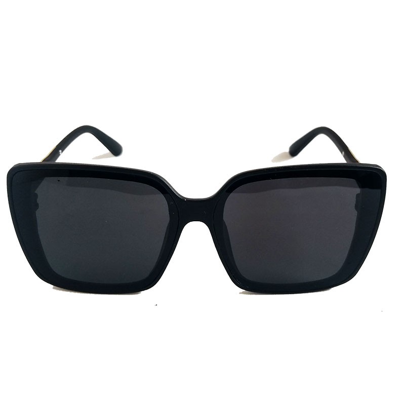 Oculos De Sol Feminino Quadrado Grande Over Vintage Black Mirage