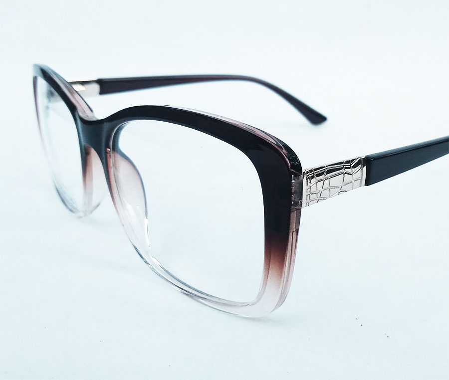 Óculos Quadrado Clip on de Grau e solar Transparente Degrade OM8706