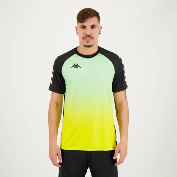 Camisa Kappa Sport Carrell Amarela e Preta