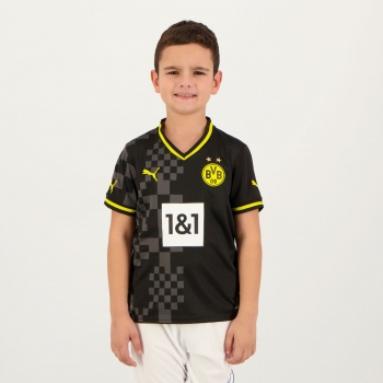 Camisa Puma Borussia Dortmund Away 2023 Juvenil Com Patrocínio