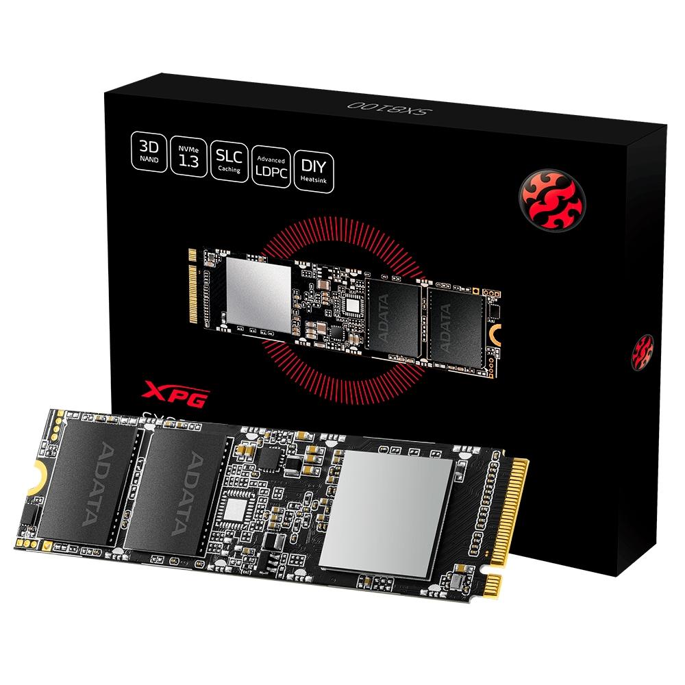 SSD XPG SX8100 512GB, M.2, Leitura 3500MB/s, Gravação 1900MB/s - ASX8100NP-512GT-C