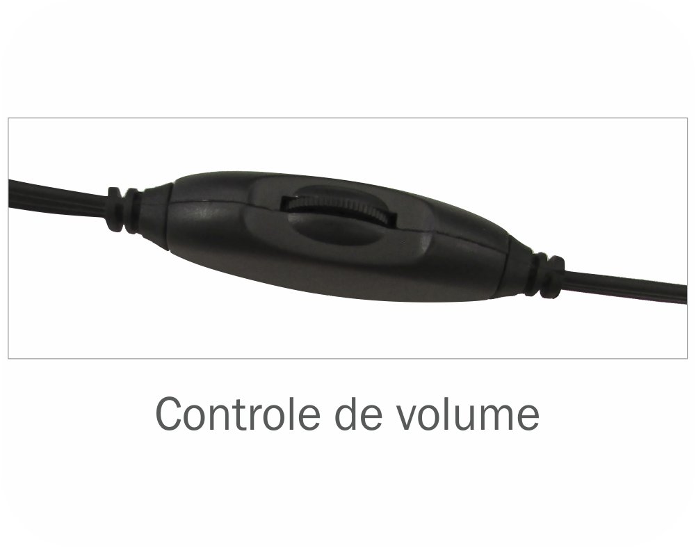 Headset K-Mex, P2, com Microfone, Preto - ARS-7500