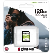 Cartão de Memoria Classe 10 Kingston SDS2/128GB SDXC 128GB 100R/85W UHS-I Canvas Select PLUS
