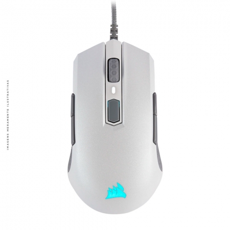 Mouse Gamer Corsair M55 Pro, RGB, 8 Botões, 12400DPI, Branco - CH-9308111-NA