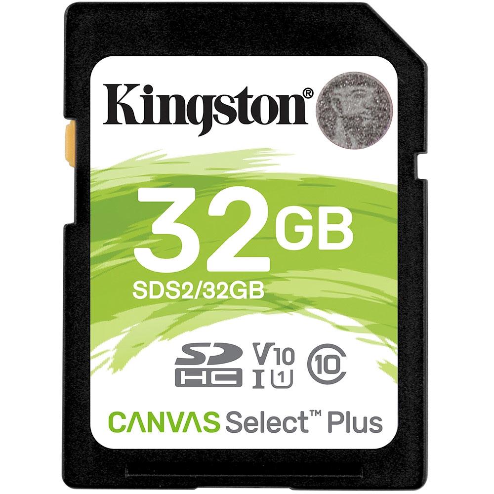 Cartão de Memória Kingston Canvas Select Plus SD Card 32GB Classe 10 - SDS2/32GB