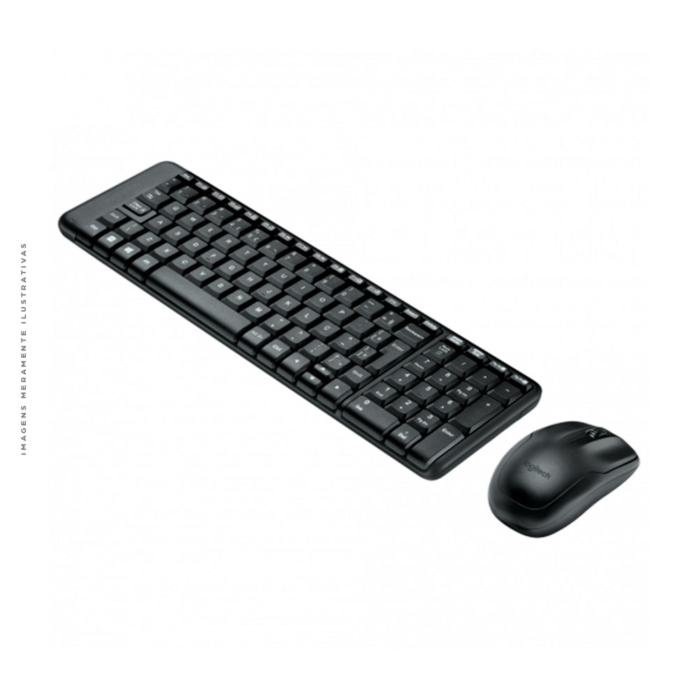 Combo Teclado e Mouse sem fio Logitech MK220 com Design Compacto, Conexão USB, Pilhas Inclusas e Layout ABNT2 - 920-004431