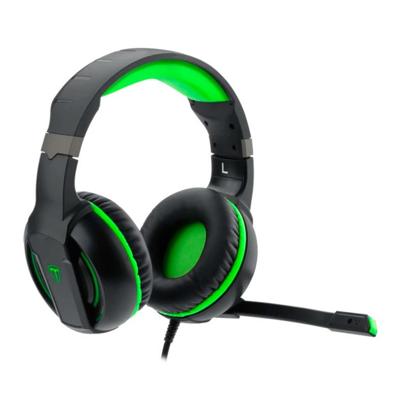 Headset Gamer T-Dagger Caucasus, Black e Green, T-RGH207