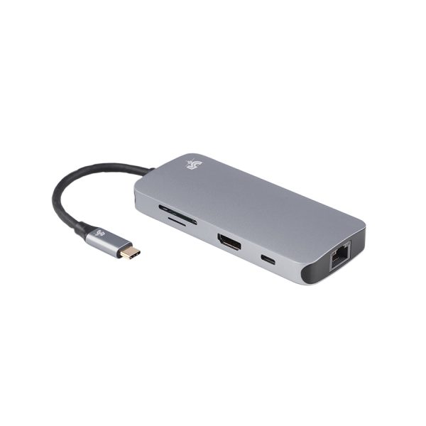 HUB USB 5+ 7x1 UBS 3.0 Leitor de Cartões SD/Micro SD, HDMI, RJ45, USB-C - 018-7453