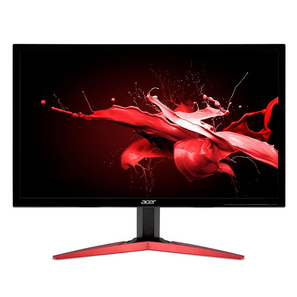 Monitor Gamer Acer LED 23.6" Full HD, HDMI/DisplayPort, Free Sync, 165Hz, 0.5ms, Inclinação Ajustável, Preto/Vermelho - KG241Q Sbiip