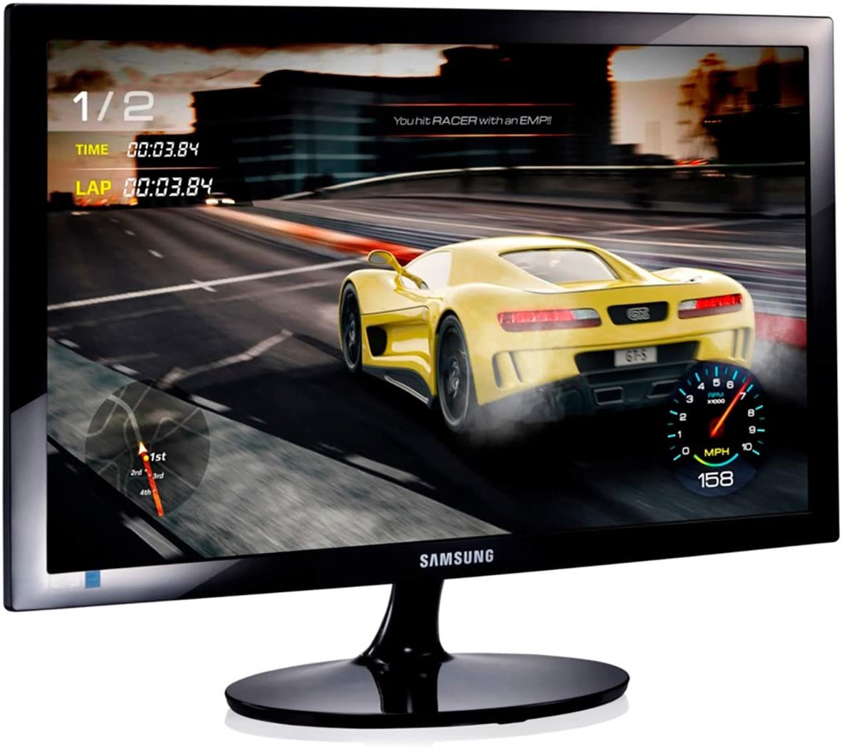 Monitor Gamer Samsung LED 24" Widescreen, Full HD, HDMI/VGA, 1ms - LS24D332HSX/ZD