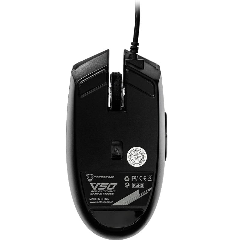 Mouse Gamer Motospeed V50, RGB Backlight, 4000 DPI, Branco - FMSMS0005BRO