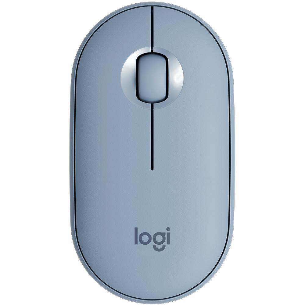 Mouse Sem Fio Logitech Pebble M350, Azul - 910-005773