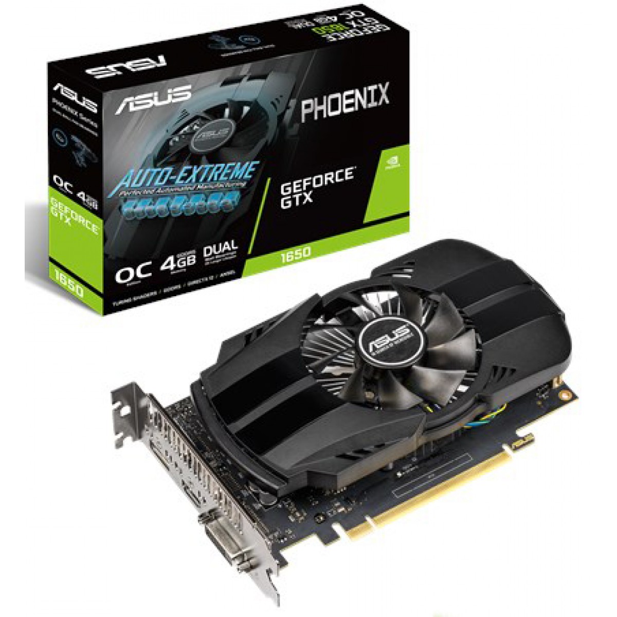 Placa de Vídeo Asus Phoenix NVIDIA GeForce GTX 1650 OC Edition, 4GB, GDDR5 - PH-GTX1650-O4G / 90YV0CV0-M0NA00