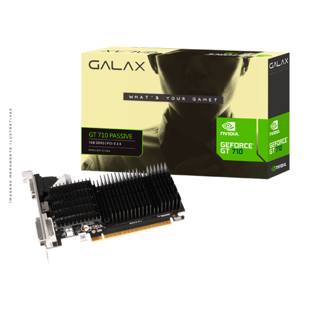 Placa de Vídeo Galax NVIDIA GeForce GT 710 1GB, DDR3 - 71GGF4DC00WG