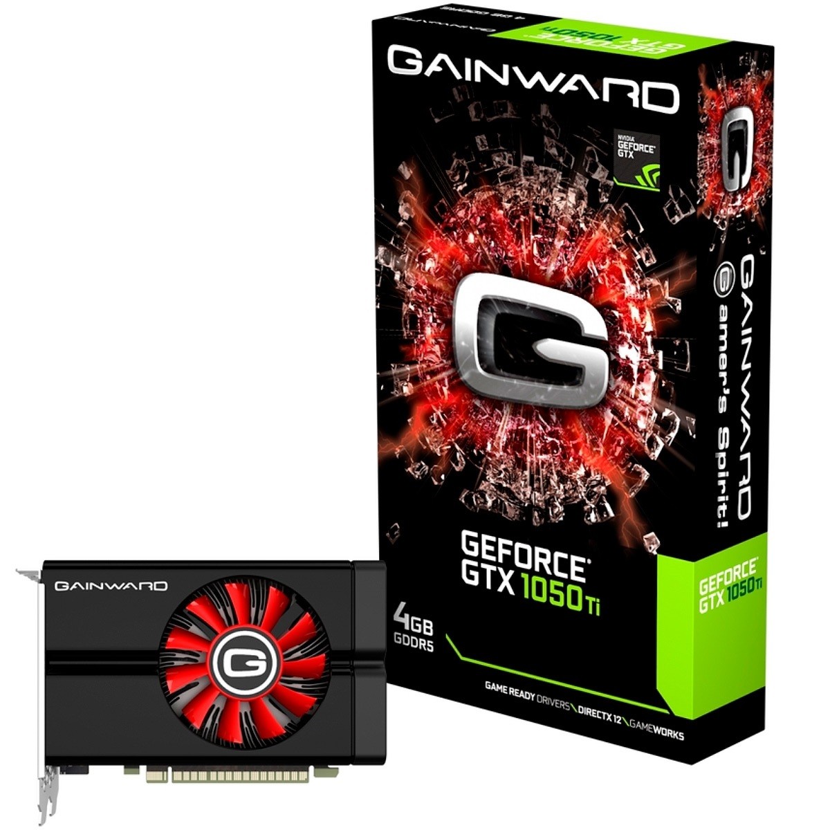 Placa de Vídeo GeForce GTX 1050 Ti 4GB GDDR5 128bits, Gainward - NE5105T018G1-1070F