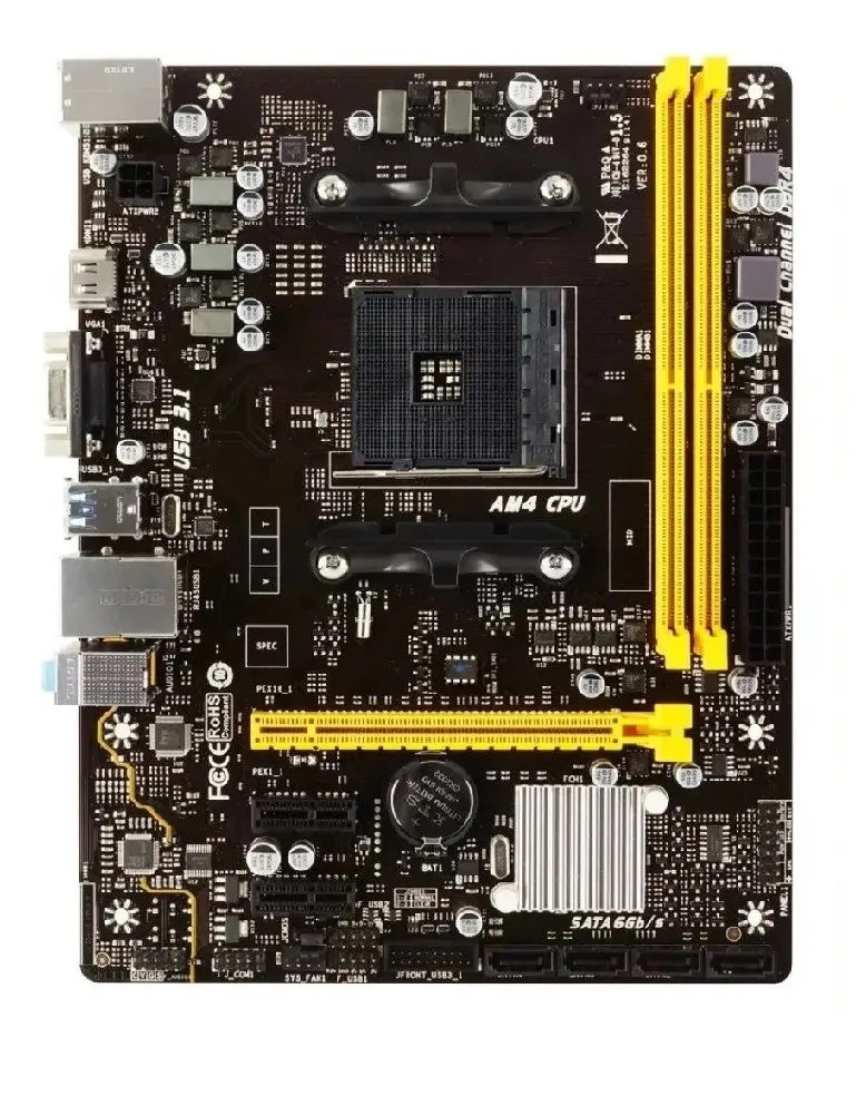 Placa Mãe AMD Biostar A320MH, AM4, DDR4, Ryzen 3ª Geração