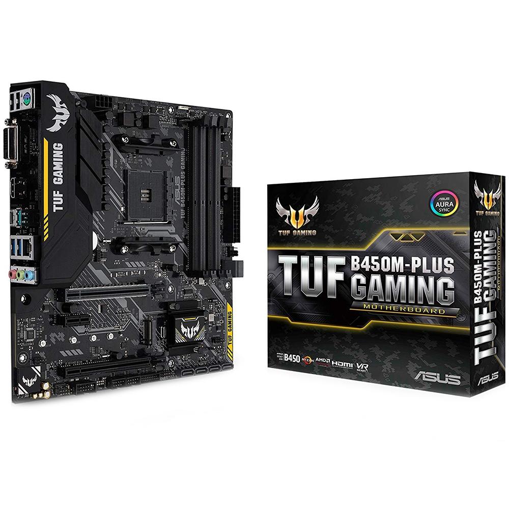 Placa Mãe Asus TUF B450M-Plus Gaming, AMD AM4, mATX, DDR4