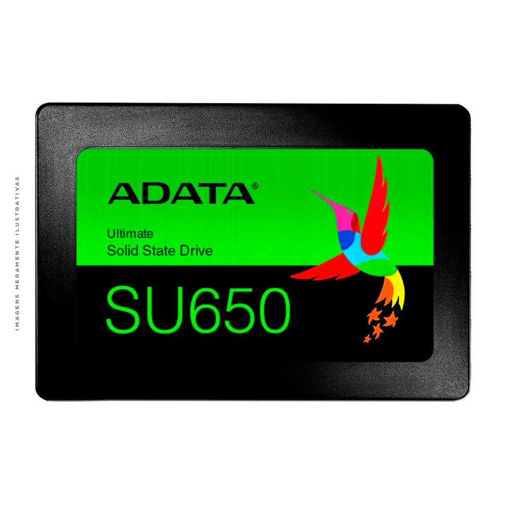 SSD Adata SU650, 120GB, SATA, Leitura 520MB/s, Gravação 450MB/s - ASU650SS-120GT-R