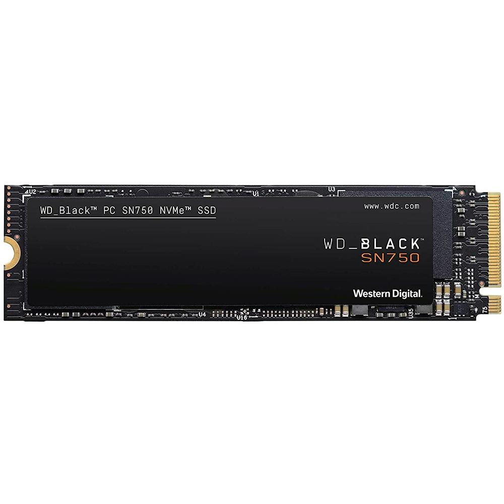 SSD WD Black SN750, 500GB, M.2, NVMe, Leitura 3430MB/s, Gravação 2600MB/s - WDS500G3X0C