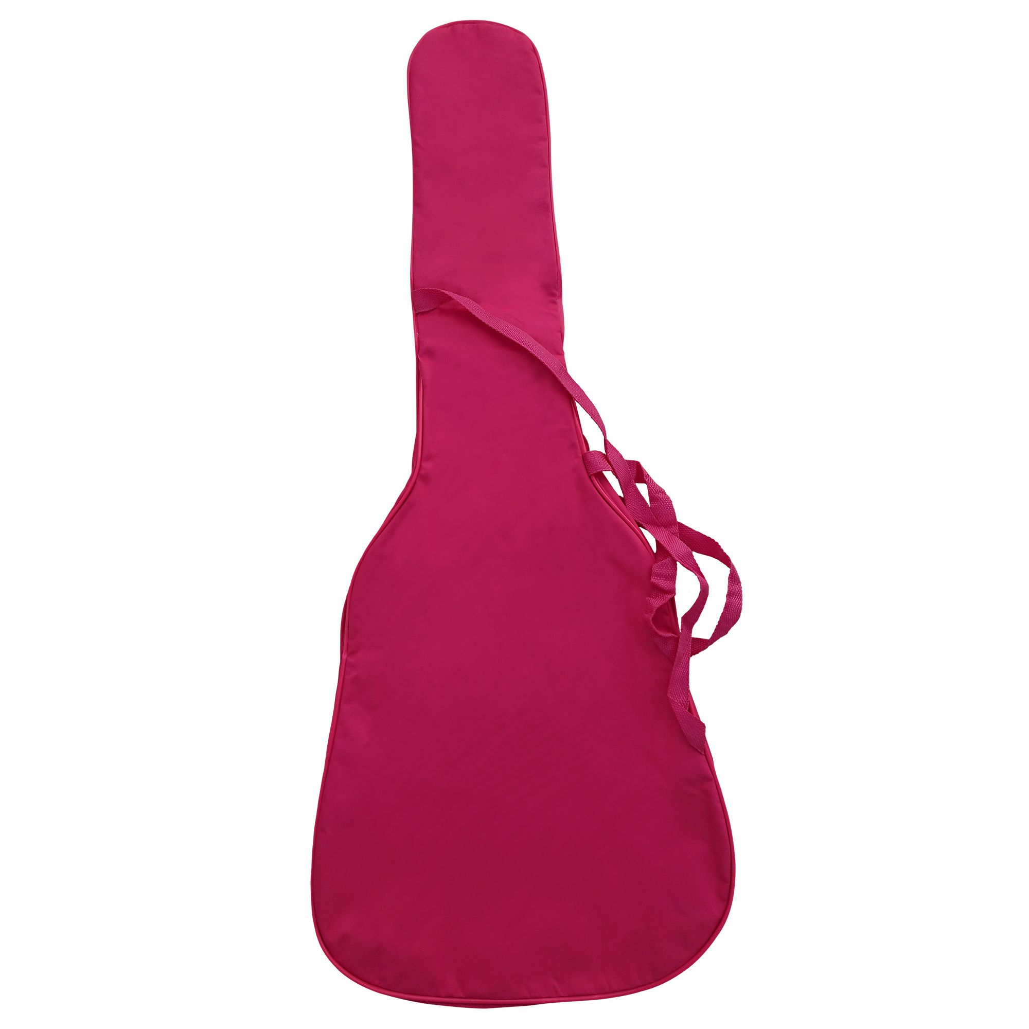 Capa Bag Para Violão Clássico Rosa Comum CLAVE & BAG. No formato do violão, alça de mão e tira colo. CMR502