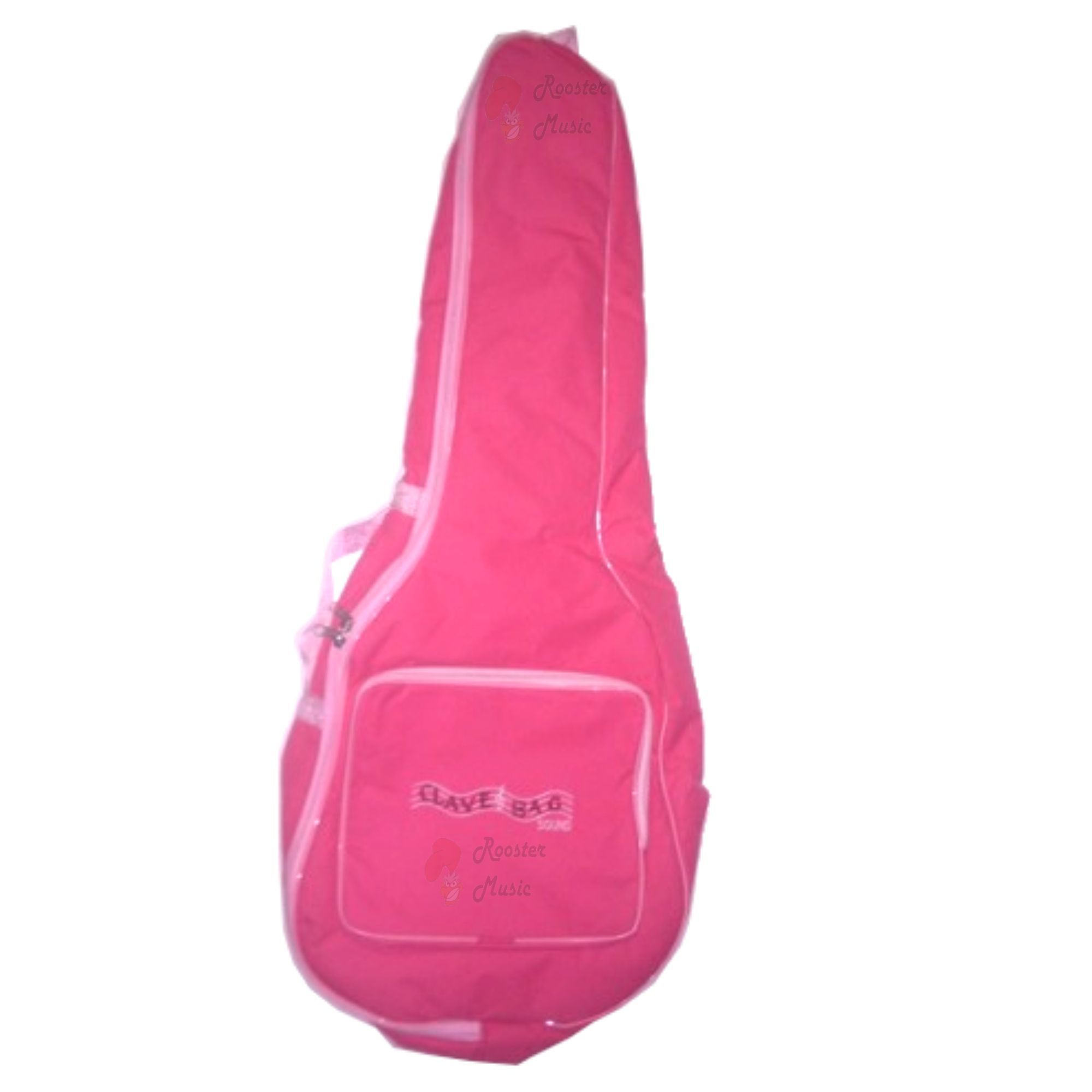 Capa Bag Para Violão Folk Rosa Super Luxo CLAVE & BAG. Totalmente acolchoada, alça de mão e de mochila. SLR503
