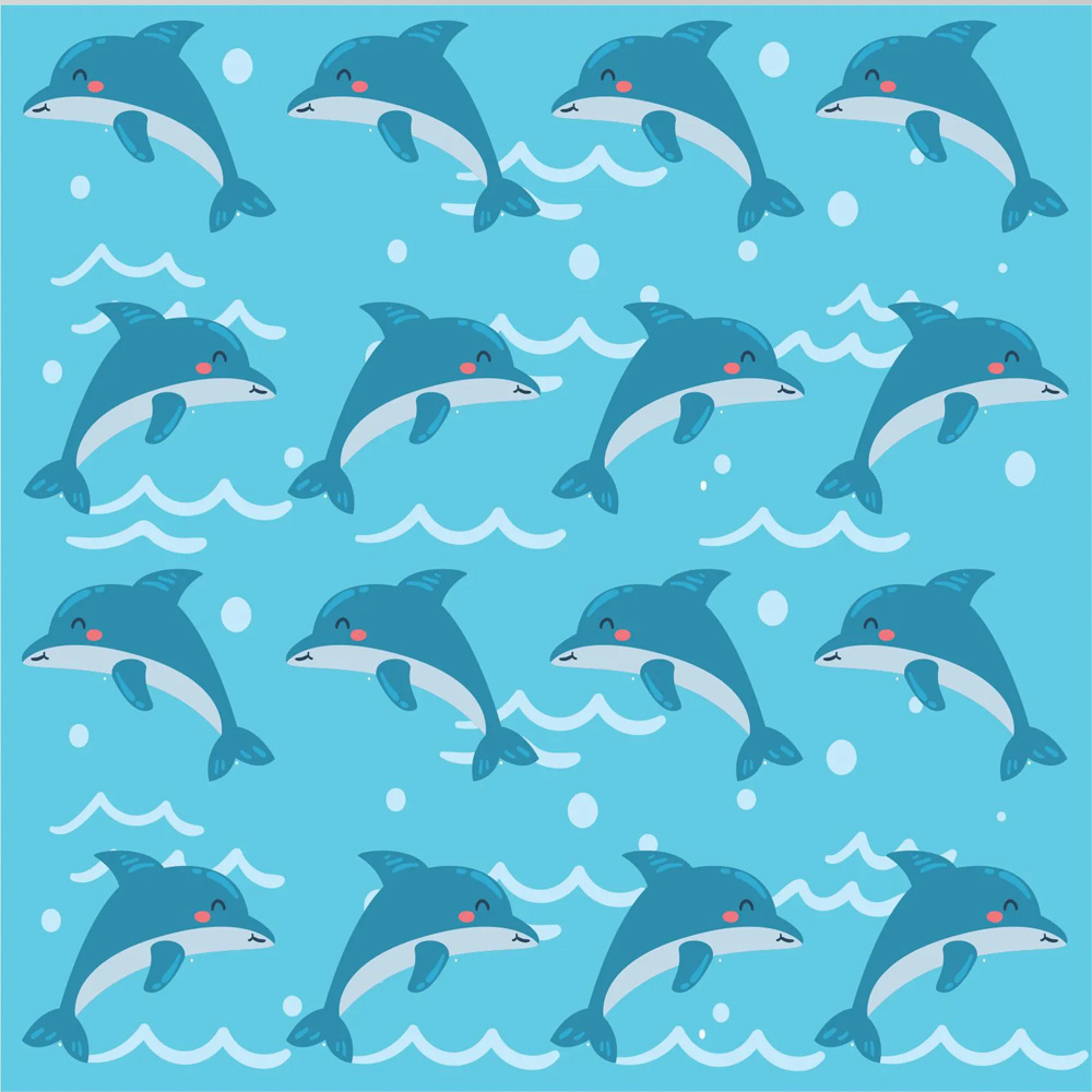 Papel de Parede Golfinhos Rolo de 0,60 x 3,00