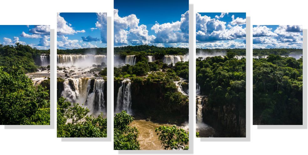 Quadro Decorativo Cataratas Do Iguaçu 5 peças